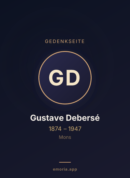 Gedenkportrait von Gustave Debersé