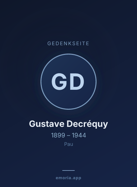 Gedenkportrait von Gustave Decréquy
