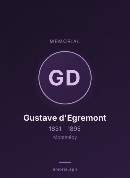 Memorial portrait of Gustave d'Egremont