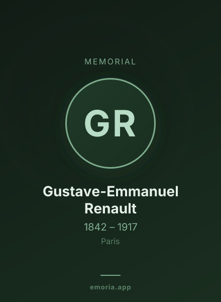 Memorial portrait of Gustave-Emmanuel Renault