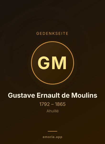 Gedenkportrait von Gustave Ernault de Moulins