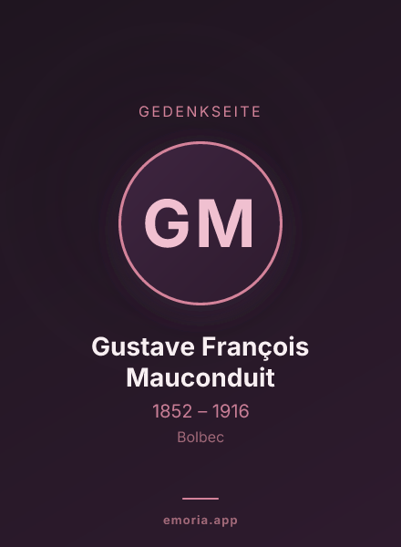 Gedenkportrait von Gustave François Mauconduit