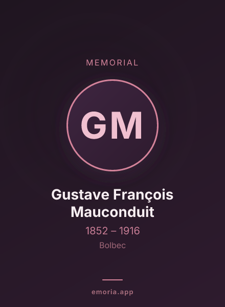 Memorial portrait of Gustave François Mauconduit