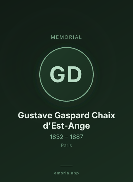 Memorial portrait of Gustave Gaspard Chaix d'Est-Ange