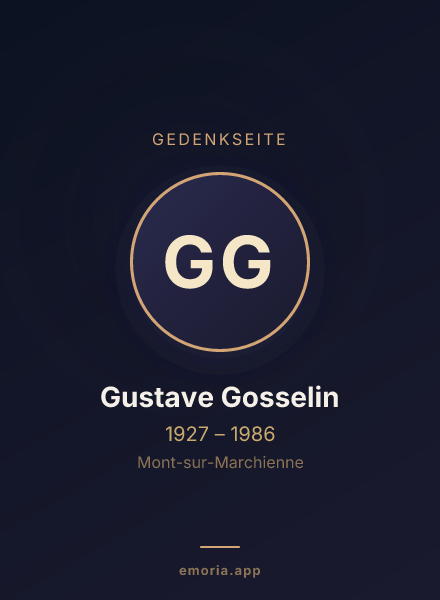 Gedenkportrait von Gustave Gosselin