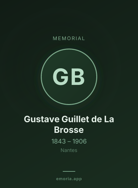 Memorial portrait of Gustave Guillet de La Brosse