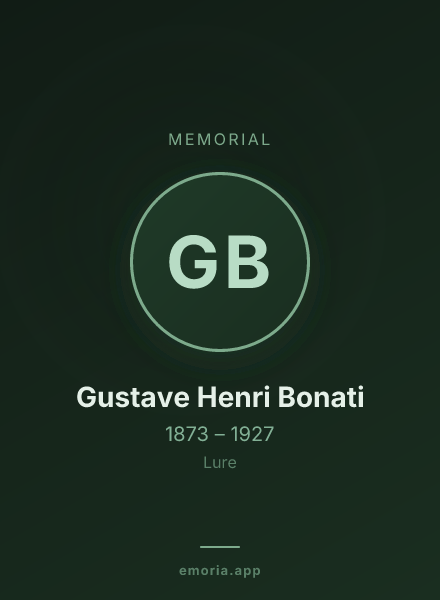 Memorial portrait of Gustave Henri Bonati