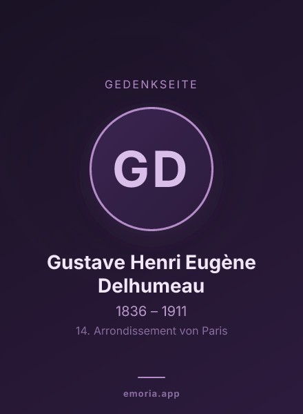 Gedenkportrait von Gustave Henri Eugène Delhumeau