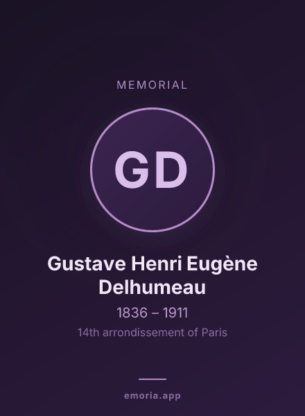 Memorial portrait of Gustave Henri Eugène Delhumeau
