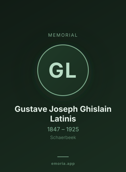 Memorial portrait of Gustave Joseph Ghislain Latinis