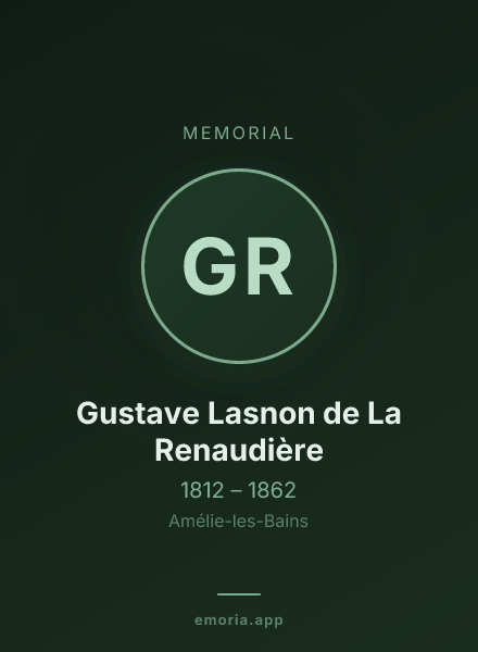 Memorial portrait of Gustave Lasnon de La Renaudière