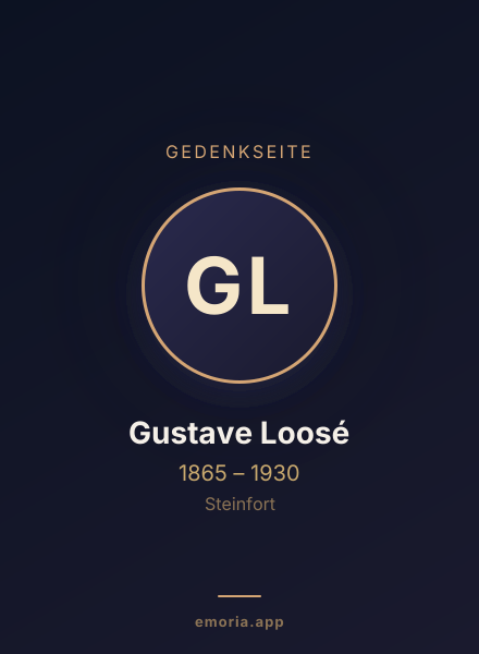 Gedenkportrait von Gustave Loosé