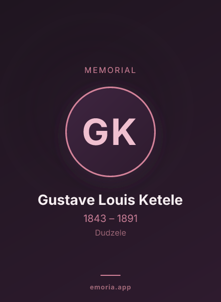Memorial portrait of Gustave Louis Ketele