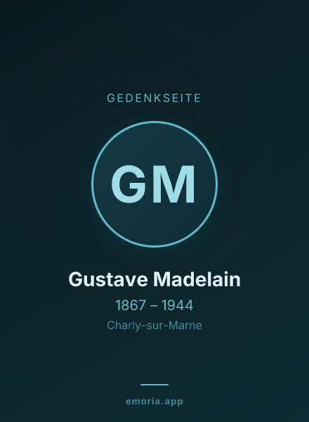 Gedenkportrait von Gustave Madelain