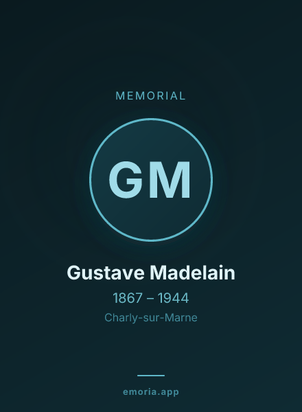 Memorial portrait of Gustave Madelain