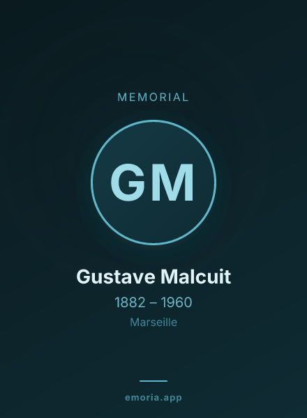 Memorial portrait of Gustave Malcuit