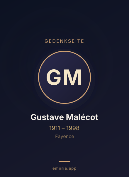 Gedenkportrait von Gustave Malécot