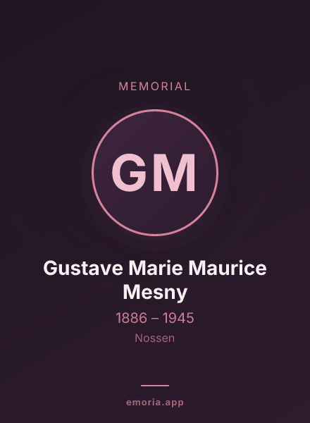 Memorial portrait of Gustave Marie Maurice Mesny