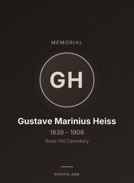 Memorial portrait of Gustave Marinius Heiss