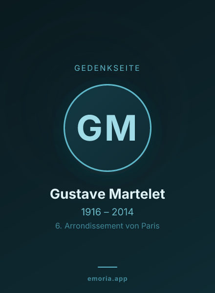 Gedenkportrait von Gustave Martelet