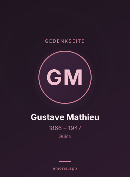 Gedenkportrait von Gustave Mathieu