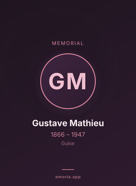 Memorial portrait of Gustave Mathieu