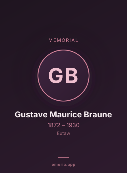 Memorial portrait of Gustave Maurice Braune