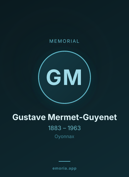 Memorial portrait of Gustave Mermet-Guyenet
