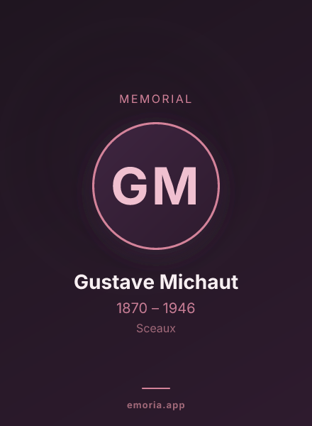 Memorial portrait of Gustave Michaut