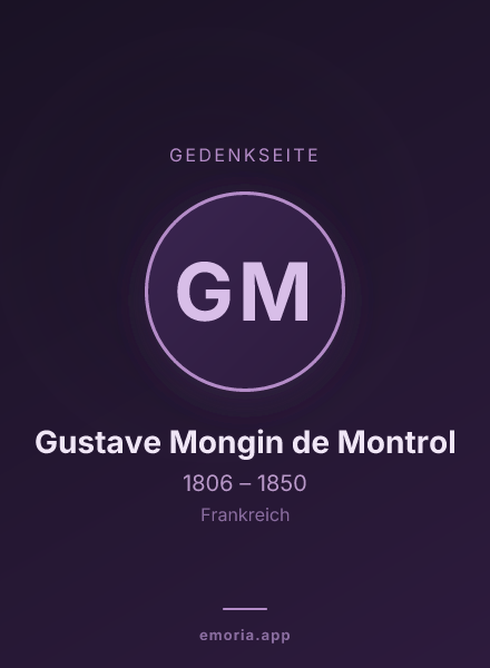 Gedenkportrait von Gustave Mongin de Montrol