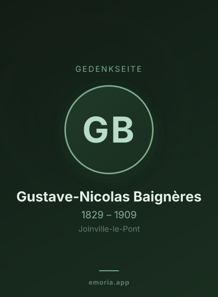 Gedenkportrait von Gustave-Nicolas Baignères