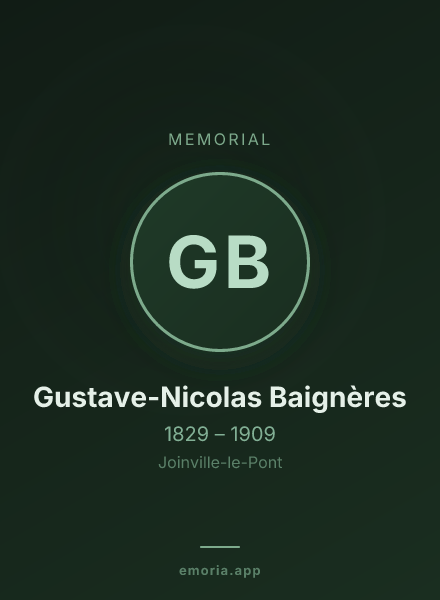 Memorial portrait of Gustave-Nicolas Baignères
