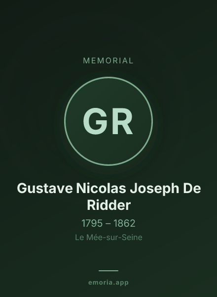 Memorial portrait of Gustave Nicolas Joseph De Ridder