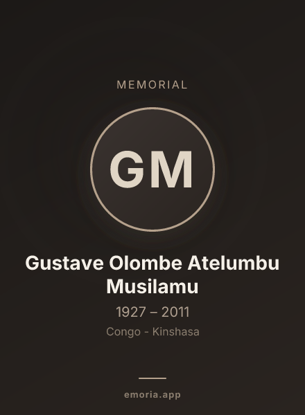Memorial portrait of Gustave Olombe Atelumbu Musilamu