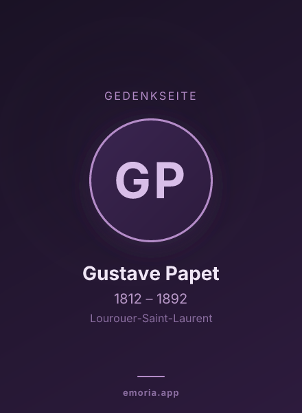 Gedenkportrait von Gustave Papet