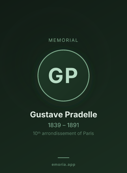 Memorial portrait of Gustave Pradelle