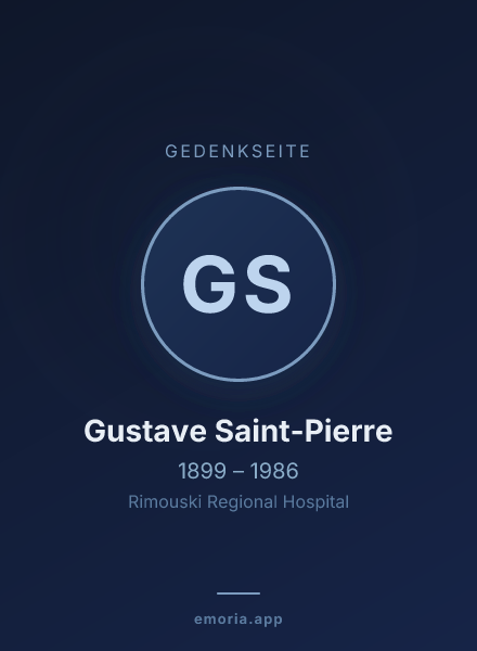 Gedenkportrait von Gustave Saint-Pierre