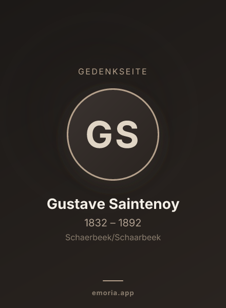 Gedenkportrait von Gustave Saintenoy