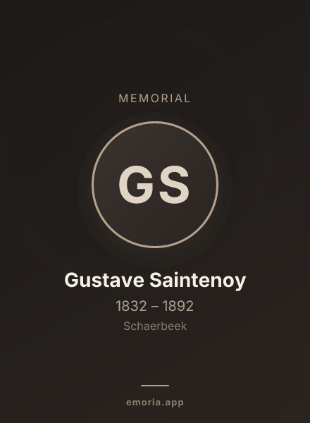 Memorial portrait of Gustave Saintenoy