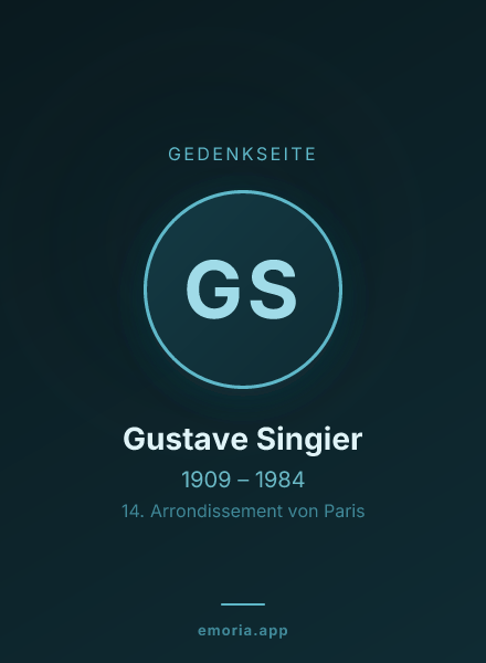 Gedenkportrait von Gustave Singier