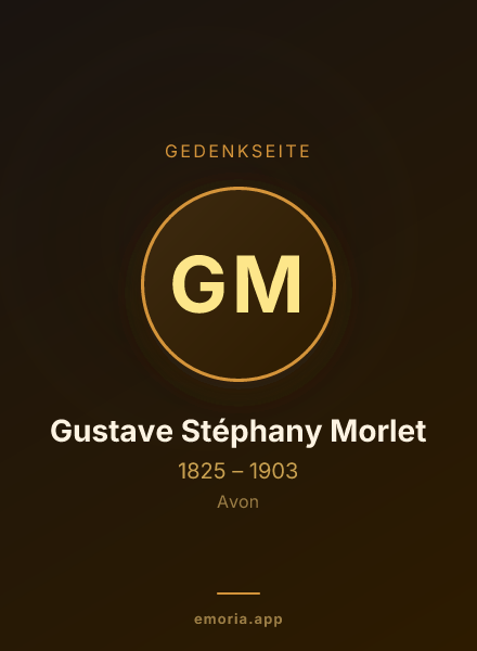 Gedenkportrait von Gustave Stéphany Morlet