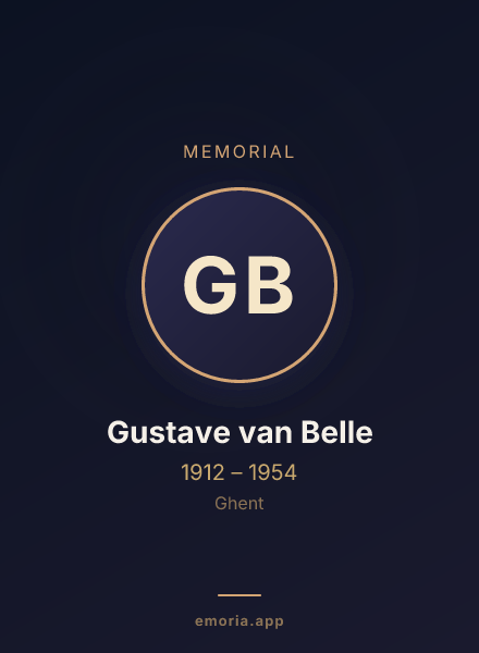 Memorial portrait of Gustave van Belle