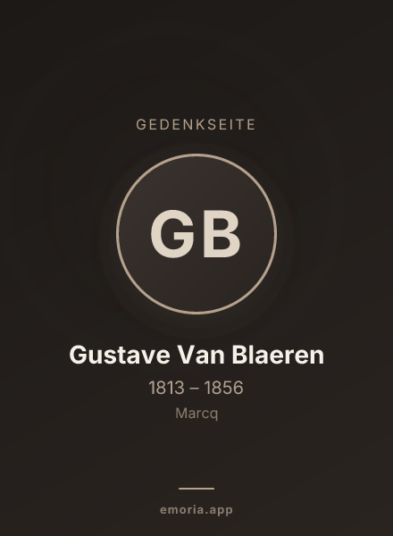 Gedenkportrait von Gustave Van Blaeren