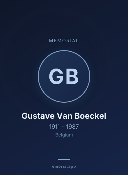 Memorial portrait of Gustave Van Boeckel