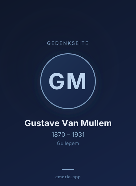 Gedenkportrait von Gustave Van Mullem