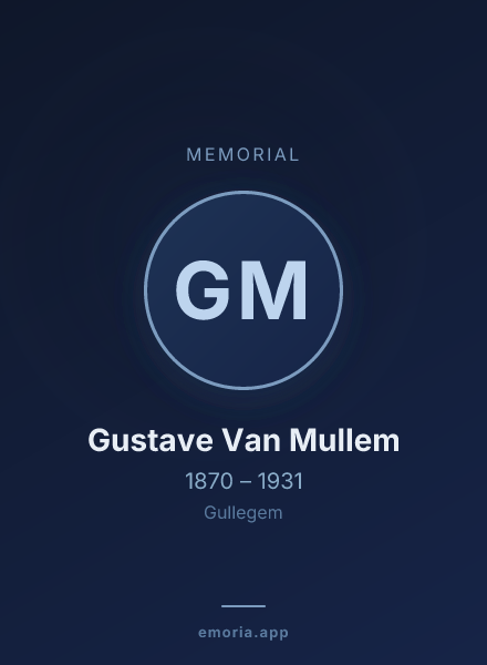 Memorial portrait of Gustave Van Mullem