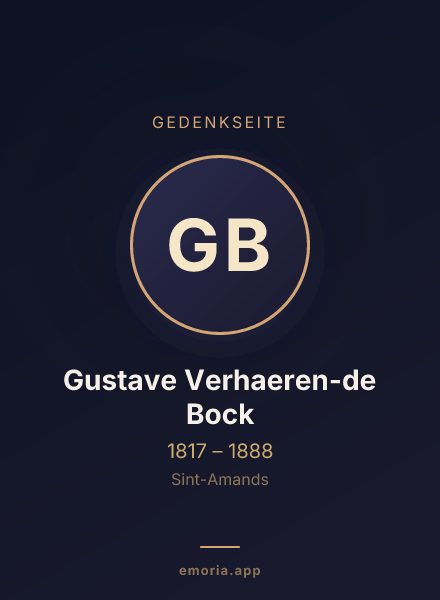 Gedenkportrait von Gustave Verhaeren-de Bock