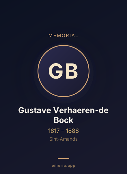 Memorial portrait of Gustave Verhaeren-de Bock