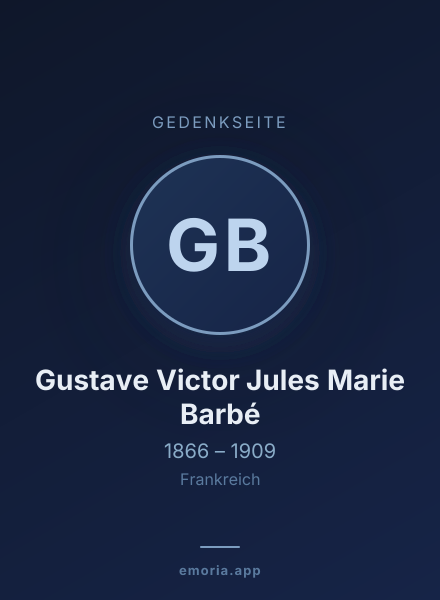 Gedenkportrait von Gustave Victor Jules Marie Barbé