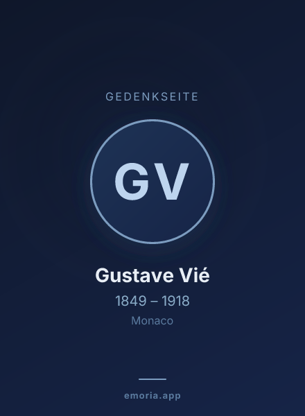 Gedenkportrait von Gustave Vié
